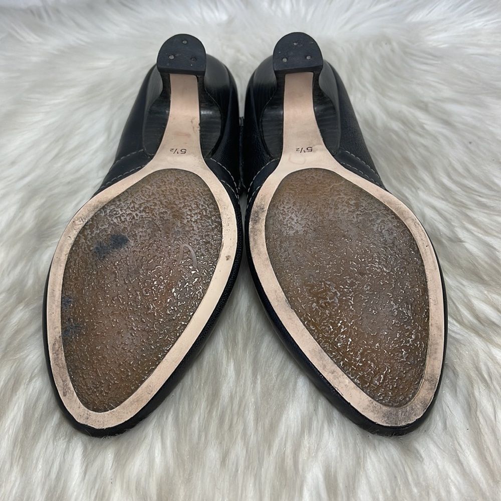 Clarks Black T-Strap Low Heel Pumps for Women - Picture 6 of 8